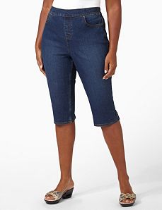 Timeless Fit Denim Capri