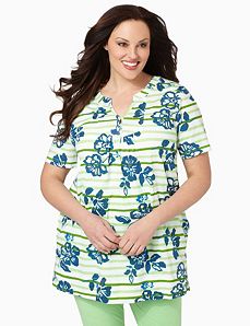 Floral Stripe Sleep Tunic
