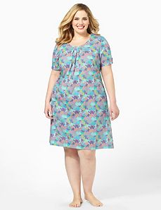 Floral Pleated Sleepshirt