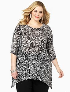 Herringbone Scroll Top