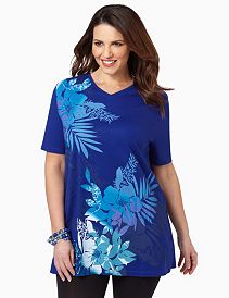 Hawaiian Palms V-Neck
