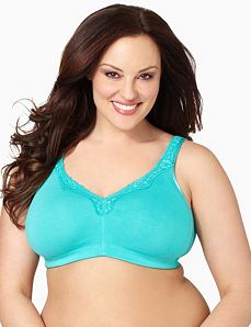 Serenada&reg; No-Wire Cotton Comfort Bra