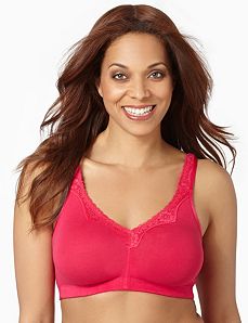 Serenada&reg; No-Wire Cotton Comfort Bra by CATHERINES