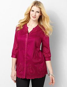 Paisley Eyelet Tunic