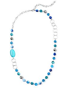 Beaded Blue Lagoon Necklace