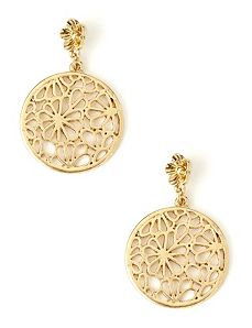 Floral Disc Earrings
