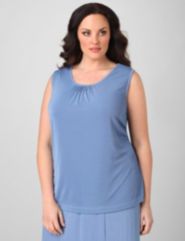 Shirred Scoopneck Tank