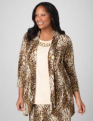 Metallic Leopard Jacket by Added Dimensions