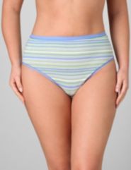 Cabana Striped Hi-Cut Panty by Catherines