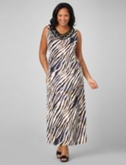 Embellished Animal Maxi Dress