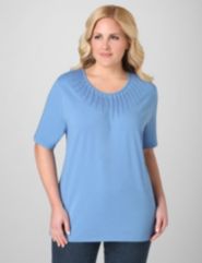 Sparkle Pintuck Top