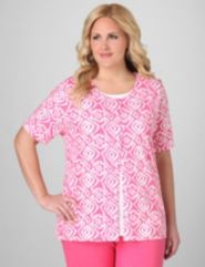 Ikat Layered-Look Top