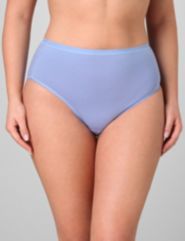 Pindot Cotton Hi-Cut Panty by Catherines