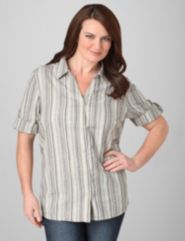 Two-Toned Striped Blouse