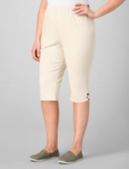 Criss-Cross Twill Capri