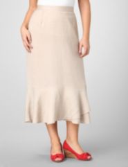 Flared Linen Skirt