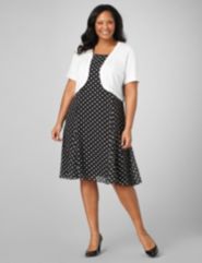 Dotted Dress & Shrug