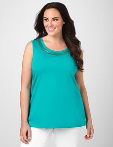 Embellished Scoopneck Tank