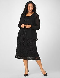 Graceful Lace Jacket Dress