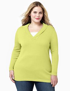 Layered Look V-Neck Sweater