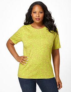Metallic Rose Top by Catherines
