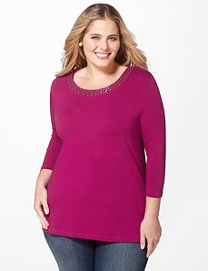 Embellished Scoopneck