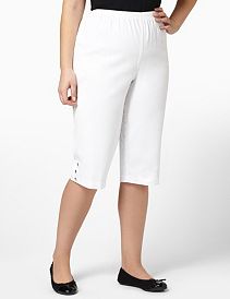 Rhinestone Twill Capri