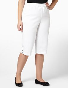 Rhinestone Twill Capri