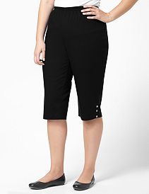 Rhinestone Twill Capri