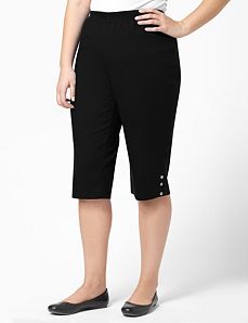 Rhinestone Twill Capri