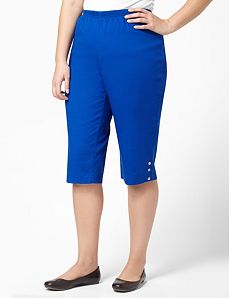 Rhinestone Twill Capri