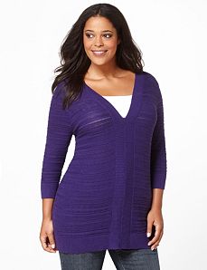Ribbed V-Neck Sweater