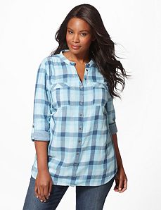 Plaid Shimmer Shirt