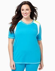 Tri-Tone Tee by CATHERINES