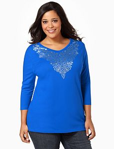 Flourishing Crystal Tee by CATHERINES