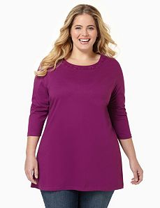 Swirled Scoopneck Tunic