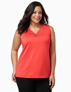 Graceful Lace Tank by CATHERINES