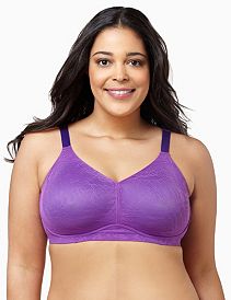 Serenada&reg; Lace No-Wire Back-Smoother Bra