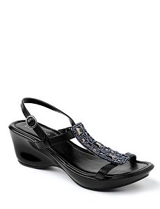 Patent Wedge Sandal