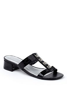 Crocodile Patent Sandals