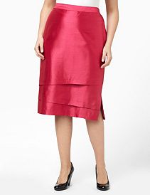 Polished Shantung Skirt