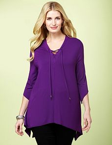 Lace-Up Pullover