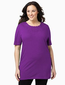 Eyelet Relaxed Tee