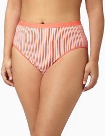 Serenada&reg; Orange Stripes Hi-Cut Panty