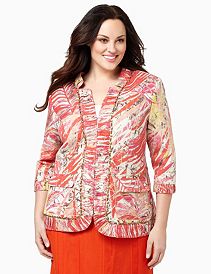 Palm Tree Linen Jacket