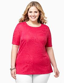 Leaf Jacquard Top