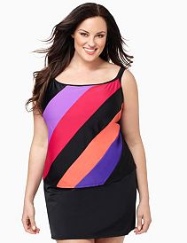 Colorblock Swim Tank