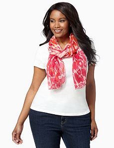 Animal Print Lightweight Scarf
