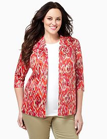 Ikat Print Sateen Jacket