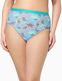 Serenada&reg; Floral Hi-Cut Panty